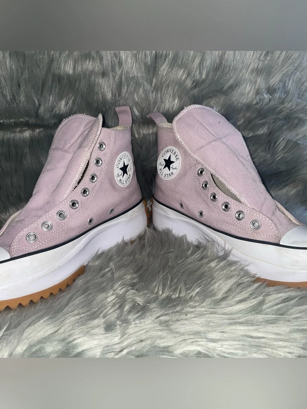 Converse High Top Platform Sneaker - Pastel Pink & White - Picture 4 of 6